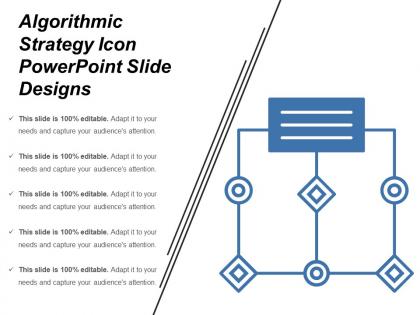 Algorithmic strategy icon powerpoint slide designs
