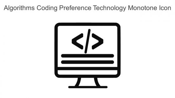 Algorithms Coding Preference Technology Monotone Icon In Powerpoint Pptx Png And Editable Eps Format
