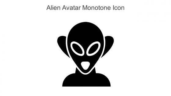 Alien Avatar Monotone Icon In Powerpoint Pptx Png And Editable Eps Format