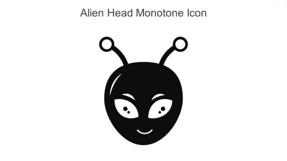 Alien Head Monotone Icon In Powerpoint Pptx Png And Editable Eps Format