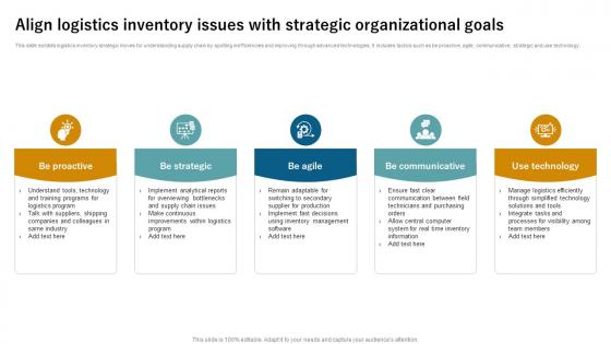 Align Logistics Inventory Issues With Strategic Organizational Goals
