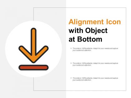 Alignment icon with object at bottom