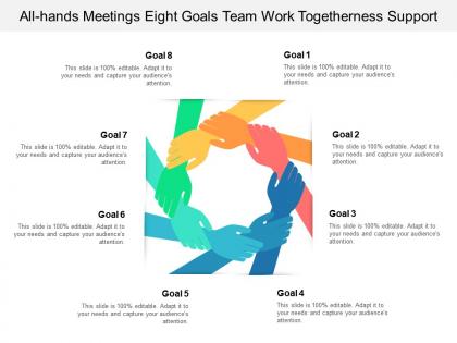 All hands meetings eight goals team work togetherness support