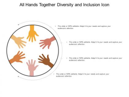 All hands together diversity and inclusion icon