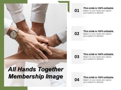 All hands together membership image