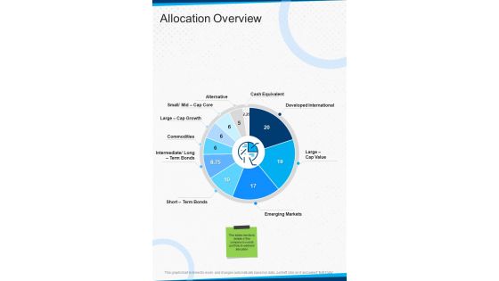 Allocation Overview Wealth Advisory Proposal One Pager Sample Example Document