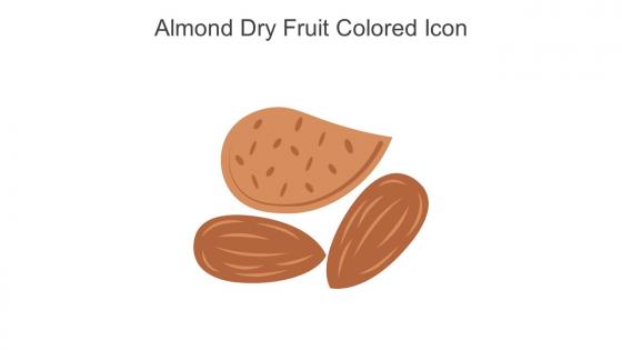 Almond Dry Fruit Colored Icon In Powerpoint Pptx Png And Editable Eps Format