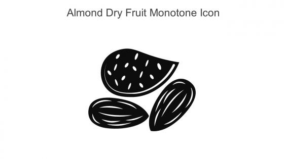 Almond Dry Fruit Monotone Icon In Powerpoint Pptx Png And Editable Eps Format
