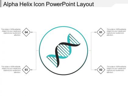 Alpha helix icon powerpoint layout