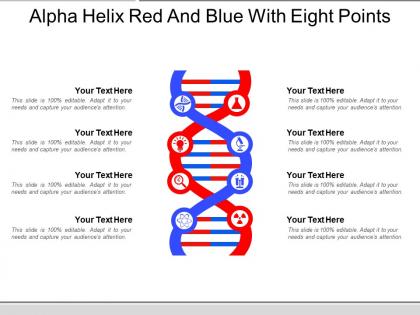 Alpha helix red and blue with eight points