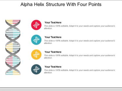 Alpha helix structure with four points