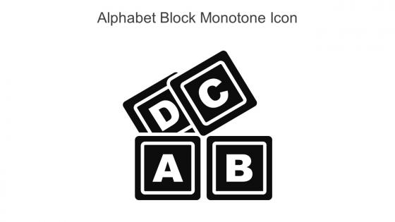 Alphabet Block Monotone Icon In Powerpoint Pptx Png And Editable Eps Format