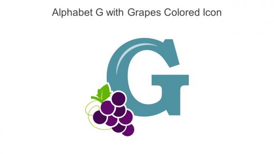 Alphabet G With Grapes Colored Icon In Powerpoint Pptx Png And Editable Eps Format