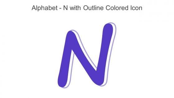 Alphabet N With Outline Colored Icon In Powerpoint Pptx Png And Editable Eps Format