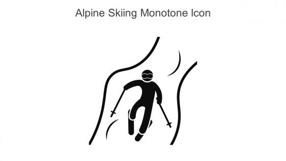 Alpine Skiing Monotone Icon In Powerpoint Pptx Png And Editable Eps Format