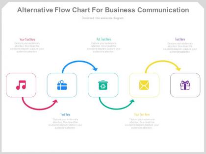 Alternative flow chart for business communication powerpoint slides