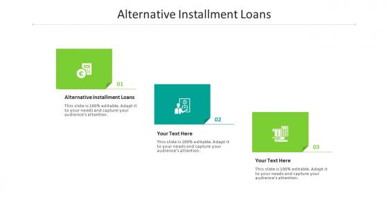 Alternative installment loans ppt powerpoint presentation professional slide download cpb