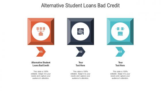 Alternative student loans bad credit ppt powerpoint presentationmodel brochure cpb