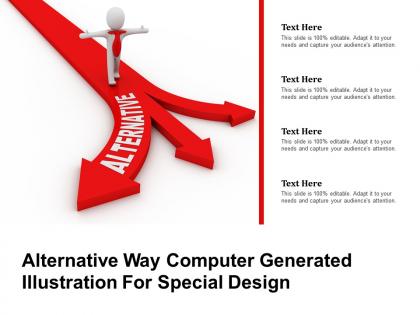 Alternative way computer generated illustration for special design