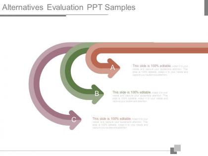 Alternatives evaluation ppt samples