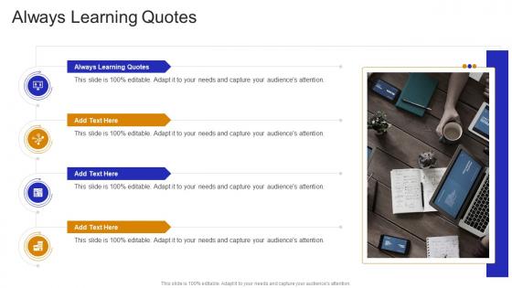 Always Learning Quotes In Powerpoint And Google Slides Cpb