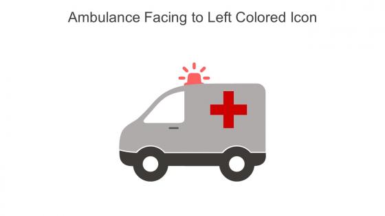 Ambulance Facing To Left Colored Icon In Powerpoint Pptx Png And Editable Eps Format