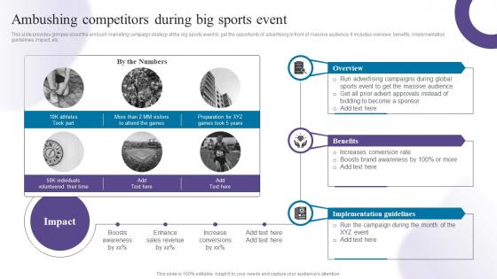 Ambushing Competitors During Big Sports Event Creating Buzz With Ambush Marketing Strategies MKT SS V