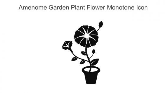 Amenome Garden Plant Flower Monotone Icon In Powerpoint Pptx Png And Editable Eps Format