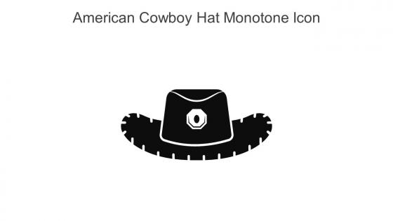 American Cowboy Hat Monotone Icon In Powerpoint Pptx Png And Editable Eps Format