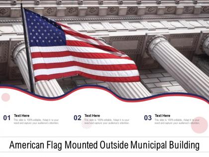American flag mounted outside municipal building