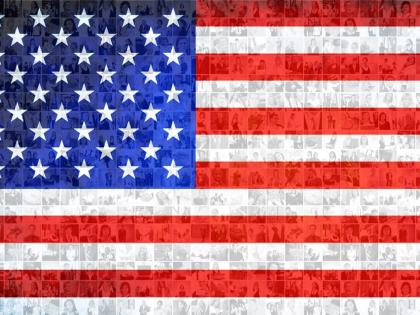 American flag photo mosaic fourth of july collage example of ppt