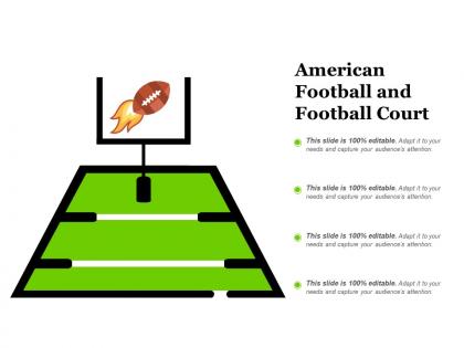 American football and football court