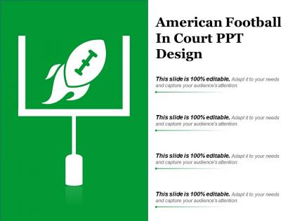 American football in court ppt design