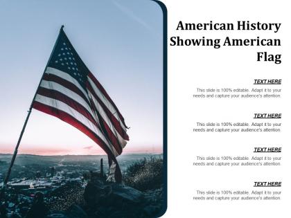 American history showing american flag