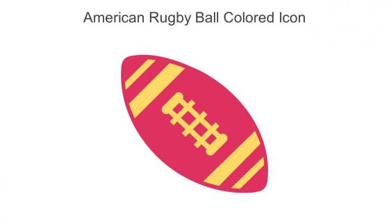 American Rugby Ball Colored Icon In Powerpoint Pptx Png And Editable Eps Format