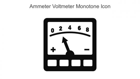 Ammeter Voltmeter Monotone Icon In Powerpoint Pptx Png And Editable Eps Format
