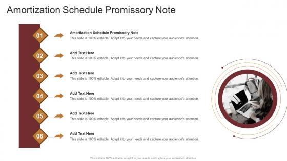 Amortization Schedule Promissory Note In Powerpoint And Google Slides Cpb
