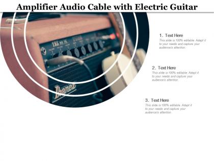 Amplifier audio cable with electric guitar