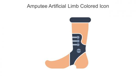 Amputee Artificial Limb Colored Icon In Powerpoint Pptx Png And Editable Eps Format