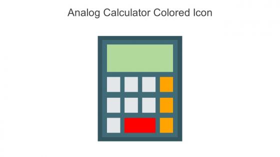Analog Calculator Colored Icon In Powerpoint Pptx Png And Editable Eps Format
