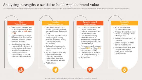 Analysing Strengths Essential To Build Apples Brand Value Strategic Brand Plan Apple