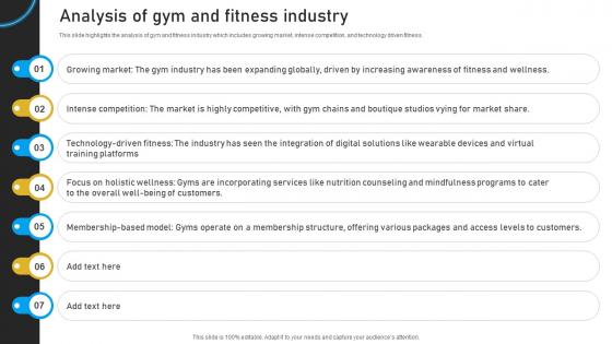 Analysis Of Gym And Fitness Industry Gym And Fitness Center Industry Analysis