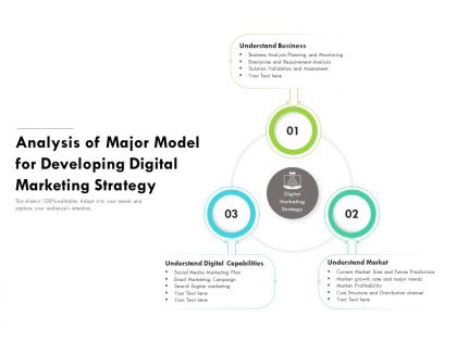 Analysis of major model for developing digital marketing strategy