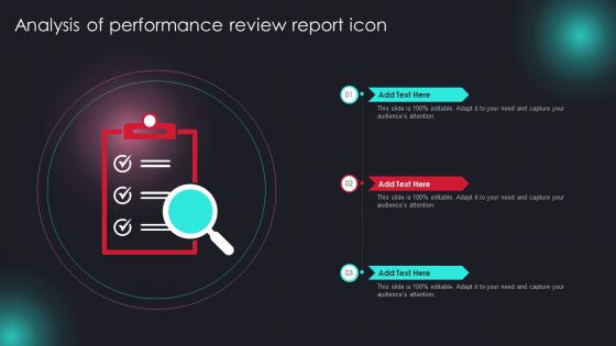 Analysis Of Performance Review Report Icon