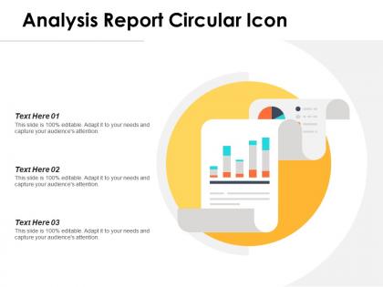Analysis report circular icon