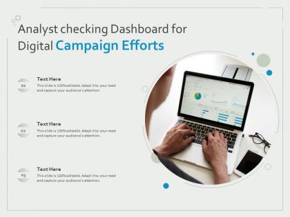 Analyst checking dashboard for digital campaign efforts