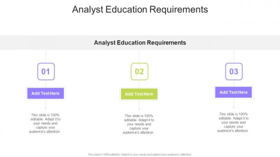 Analyst Education Requirements In Powerpoint And Google Slides Cpb