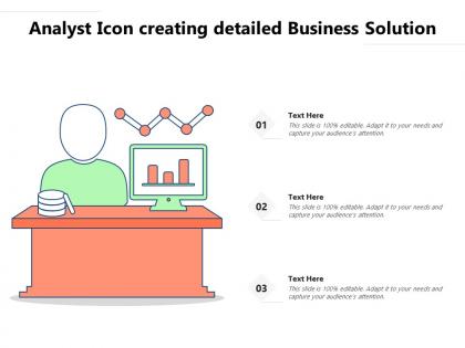 Analyst icon creating detailed business solution