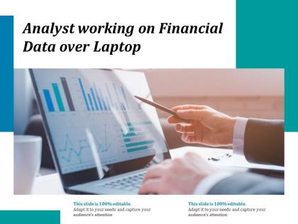 Analyst working on financial data over laptop