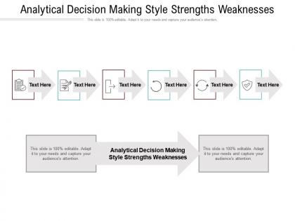Analytical decision making style strengths weaknesses ppt powerpoint presentation layouts guide cpb